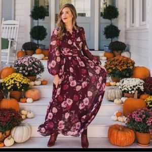 Gal Meets Glam Georgia Dress in Burgundy Size 10